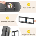 Mounting Dream TV Wall Mount for Most 37-75 Inch TVs, Universal Tilt TV Mount Fit 16", 18", 24" Stud with Loading Capacity 132lbs, Max Vesa 600 x 400mm, Low Profile Flat Wall Mount TV Bracket