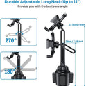 Miracase Upgraded Version Cup Phone Holder for Car, Universal Adjustable Long Neck Car Phone Mount Cradle Friendly Compatible with iPhone Samsung Google and All 4.0-7.0 inches Smartphones
