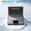 havit HV-F2056 15.6"-17" Laptop Cooler Cooling Pad - Slim Portable USB Powered (3 Fans), Black/Blue