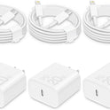 i Phone Charger Fast Charging-20W USB-C Block with 6 Ft Cord [MFi Certified] Compatible with i Phone 14/13/12/11/X Series, i Pad & More [3 Pack]