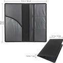 Premium Car Registration & Insurance Card Holder with Magnetic Shut, Vehicle Glove Box Car Organizer - For Documents, Cards, License (Black)