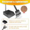 TOOGE Pooper Scooper, Dog Pooper Scooper Long Handle Stainless Metal Tray and Rake for Medium Small Dogs Heavy Duty Pet Supplies to Use for Grass, Dirt or Gravel