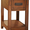 Signature Design by Ashley Breegin New Traditional Wooden Chair Side End Table with 1 Drawer and 1 Fixed Shelf, Brown