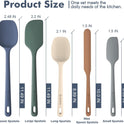 5 Pieces Silicone Spatula Set, Food Grade Rubber Spatula, Upgrade Strong Handle with Ergonomic Grip, Heat Resistant Up to 600°F for Nonstick Cookware, Cooking