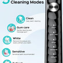 COSLUS Sonic Electric Toothbrush for Adults: 47000 VPM for Deep Cleaning & Whitening with Travel Case - 5 Modes for Sensitive Teeth & Braces, Wireless Charging, 6 Brush Heads for Home Family, Black