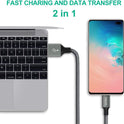 etguuds USB to USB C Cable 3ft, 2-Pack USB A to Type C Charger Cord Fast Charging for Samsung Galaxy A15 A25 A35 A55 A54, S24 S23 S22 S21 S20 S10 S10E, Note 20 10, Moto G, for iPhone 16 15, Gray