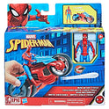 Marvel Spider-Man Web Blast Cycle, 4-Inch Action Figure with Vehicle and 2 Web Projectiles, Kids Playset for Ages 4 and Up