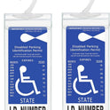 Handicap Parking Placard Holder, Ultra Transparent Disabled Permit Protective Cover with Large Hanger by Tbuymax (Set of 2)