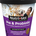 Nutri-Vet Pre & Probiotics for Dogs, Digestive Support, Upset Stomach, Puppy Probiotic, Pet Vitamins and Supplements, Dog Probiotics, Liver & Cheese Flavor, 120 Soft Chews