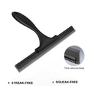 SetSail Squeegee for Shower Glass Door Stainless Steel Shower Squeegee for Glass Doors All-Purpose Window Squeegee for Tile Shower Walls, Sink, Mirror, Bathroom, Car Window Cleaning 10 Inches
