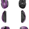 TECKNET Wireless Mouse, 2.4G Ergonomic Optical Mouse, Computer Mouse for Laptop, PC, Computer, Chromebook, Notebook, 6 Buttons, 24 Months Battery Life, 2600 DPI, 5 Adjustment Levels