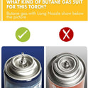 TBTEEK Butane Torch, Kitchen Torch Cooking Torch with Safety Lock & Adjustable Flame for Cooking, BBQ, Baking, Brulee, Creme, DIY Soldering(Butane Not Included)