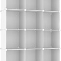 AWTATOS Cube Storage Organizer Storage 12 Cube Bookshelf DIY Plastic Closet Clothes Storage Shelves with Wooden Mallet, Stackable Storage Solution for Home, Bedroom, White