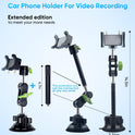 MAGIC JOHN Car Phone Holder, Ultra-Durable Mteal Phone Holders for Your Car, 360° Rotation Cell Phone Car Mount for Windshield, Suction Cup Car Phone Mount for iPhone Samsung All Smartphone