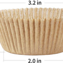 Caperci Standard Natural Cupcake Liners 500 Count, No Smell, Grease-Proof Paper Muffin Liners, Food-grade Baking Cups for Cupcakes, Muffins, Nuts