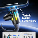LISEN USB C to Lightning Cable, 240W 4 in 1 Charging Cable 6.6FT, Chubby USB A/C to C/Lightning with Light for iPhone Air 17 16 15 14 Pro/MacBook/iPad/Samsung/Switch 2, Multi Chargers for All Devices
