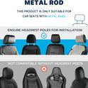 Car Back Seat Tray Table, Stable Foldable Auto Backseat Food Trays Desk for Rear Passenger Road Trip Eating & Work, Multifunctional Adjustable Travel Tray with Phone Drink Holder for Laptop iPad