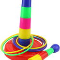 Ogrmar 18" Colorful Plastic Sport Ring Toss Game Set for Kids