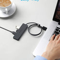 Anker USB Hub 4 Ports, Multiple USB 3.0 Hub, USB Splitter for Laptop, Extender for A Port Laptop, PC, Desktop and More [Charging Not Supported](2ft USB-A)