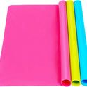 3 Pack Silicone mat Large Silicone Sheets for Crafts, Liquid, Resin Jewelry Casting Molds Mat, Silicone Placemat 15.7” x 11.8” (Blue & Rose Red & Green)