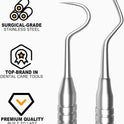 Dental Tools, Dental Pick for Teeth Cleaning, Stainless Steel Hygiene Kit with Tooth Scraper Plaque Tartar Remover - with Case