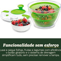 Cuisinart Large Spin Stop Salad Spinner- Wash, Spin & Dry Salad Greens, Fruits & Vegetables, 5qt, CTG-00-SAS1