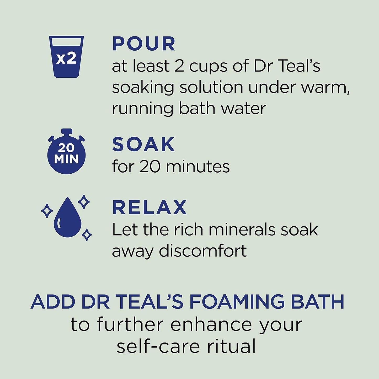 Dr Teal's Epsom Salt Magnesium Soak, Relax & Relief with Eucalyptus & Spearmint Essential Oils, 3 lbs