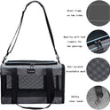 Vceoa 17.5x11x11 Inches Cat, Dog Carrier for Pets Up to 16 Lbs, Soft-Sided Cat Bag Animal Carriers Travel Puppy Carry As a Toy of Fabric Pet Home
