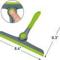 DSV Standard 10" Heavy Duty Green, Grey Window Cleaning Squeegee, Handheld Squeegee for Glass Doors, Windows, Car Windshields & More