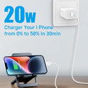 i Phone Charger 10Ft Fast Charging, MFi-Certified, 20W PD Block with 10Ft Cable, Type C Travel Plug & Ligt ning Cord for i Phone 14/13/12/11, i Pad & More [2 Pack]