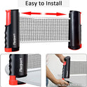 FBSPORT Ping Pong Paddle Set, Portable Table Tennis Set with Retractable Net,Rackets,Balls and Carry Bag for Indoor/Outdoor Games