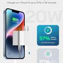 i Phone Charger Fast Charging-20W USB-C Block with 6 Ft Cord [MFi Certified] Compatible with i Phone 14/13/12/11/X Series, i Pad & More [3 Pack]