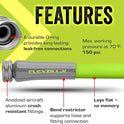 Flexzilla Garden Hose 5/8 in. x 50 ft, Heavy Duty, Lightweight, Durable, ZillaGreen - HFZG550YW-E - Cart Shape