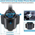 Miracase Upgraded Version Cup Phone Holder for Car, Universal Adjustable Long Neck Car Phone Mount Cradle Friendly Compatible with iPhone Samsung Google and All 4.0-7.0 inches Smartphones