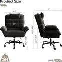 Bestier Cross Legged Office Chair, Criss Cross Chair with Adjustable Arms, 135° Reclining Velet Executive Chair with Wheels, Big and Tall Computer Desk Chair for Home, Office - Black