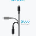 Anker USB C to USB C Cable, Type-C 60W Fast Charging Cable (6 FT, 5Pack) for iPhone 17 Series, iPad mini 6 and More (Black)