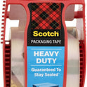 Scotch Heavy Duty Shipping Packaging Tape, 1.88" x 27.7 yd, Great for Packing, Shipping & Moving, Clear, 1 Dispensered Roll (142L)
