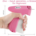 Stitch Gun for Clothes Stitchy Tagging Gun for Clothing Stitchy Quick Clothing Fixer -Includes 1,000 Black Fasteners & 1,000 White Fasteners & 6 Needles(hotpink+White)