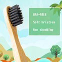 Kids Toothbrush Bamboo Toothbrushes 6 Pack - Organic Compostable Tooth Brush Wooden Baby Toddler Toothbrush, Eco-Friendly Natural Biodegradable Soft Bristle Toothbrush for Children