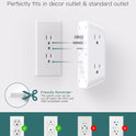 Addtam Surge Protector Outlet Extender, 6-Outlet Splitter with 4 USB Wall Charger(2 USB-C Ports), Multi Plug Wall Outlet 1800J Power Strip for Home Office Dorm Room Essentials