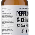 Kate's Home & Garden Peppermint Oil Spray for Bugs, Ants, Insects, Spiders. Pesticide and Insecticide Indoor Repellent Pest Control with Cedarwood Oil (16oz, Natural, Pet Safe, Non Toxic)
