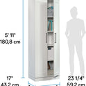 Sauder HomePlus Storage Cabinet/ Pantry cabinets, Soft White finish