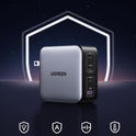 UGREEN Nexode 100W GaN USB C Charger, 4-Port Compact Foldable Fast Laptop Charger Power Adapter for MacBook Pro/Air, iPad Pro, iPhone 17/16/15 Series, Galaxy S25/S24, Pixel 10/9, Steam Deck, Pixelbook