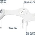 LUXE Bidet NEO 120 - Single Nozzle, Self-Cleaning, Non-Electric Bidet Attachment for Toilet Seat, Adjustable Water Pressure, Rear Wash (White)