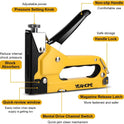 Upholstery Staple Gun Heavy Duty, YEAHOME 4-in-1 Stapler Gun with 4000 Staples, Manual Brad Nailer Power Adjustment Stapler Gun for Wood, Crafts, Carpentry, Decoration DIY