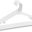 Utopia Home Plastic Hangers 20 Pack - Space Saving Clothes Hanger - Durable & Strong Closet Organizers and Storage with Built-in Strap Hooks - Essential for Shirts, Pants, Skirts & Coats (White)