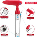 SCHVUBENR Premium Apple Corer Tool - Easy to Use and Clean - Sturdy Apple Core Remover with Sharp Serrated Blades - Stainless Steel Corers for Apple and Pear - Core Fruits with Ease(Red)