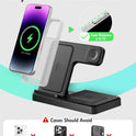 Wireless Charger iPhone Charging Station: 3 in 1 Charger Stand Multiple Devices for Apple - iPhone 17 16e 16 15 14 Pro Max 13 12 11 - Watch 10 9 8 7 6 5 4 3 2 SE and Ultra Series - Airpods 4 3 Pro