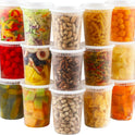 AOZITA 20 Sets 32 oz Plastic Deli Food Containers With Lids, Airtight Food Storage Containers, Freezer/Dishwasher/Microwave Safe, Soup Containers For Takeout Meal Prep Storage