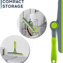 DSV Standard 10" Heavy Duty Green, Grey Window Cleaning Squeegee, Handheld Squeegee for Glass Doors, Windows, Car Windshields & More